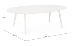 Sale Bizzotto TAVOLINO IN ALLUMINIO BIANCO YK11 - RIDLEY