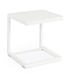 Discount Bizzotto TAVOLINO IN ALLUMINIO BIANCO CX21 - KONNOR