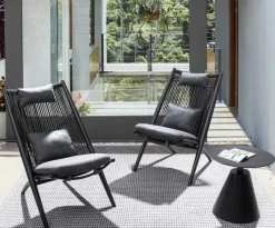 New Bizzotto TAVOLINO IN ALLUMINIO D50 NERO XK0Y - ALOHA