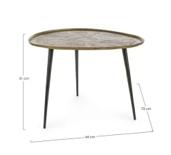 Hot Bizzotto TAVOLINO IN ALLUMINIO 64X72 - KARIMA