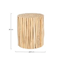 Online Bizzotto TAVOLINO IN LEGNO NATURALE - GUADALUPE