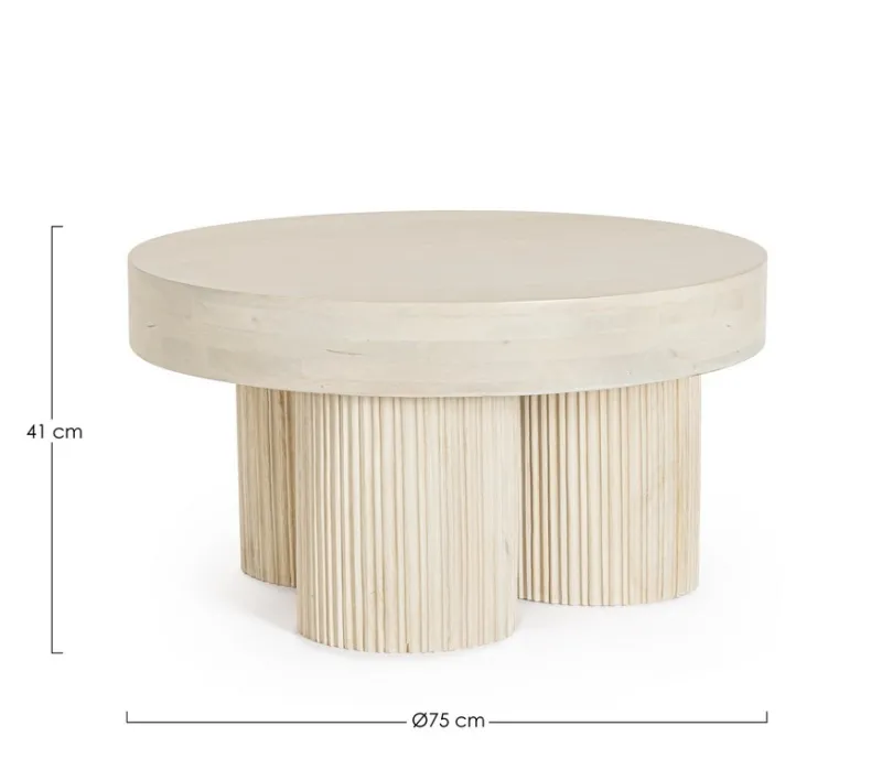 Online Bizzotto TAVOLINO IN LEGNO NATURALE D75 - DACCA