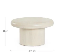 Discount Bizzotto TAVOLINO IN LEGNO NATURALE D60 - LOPEZ