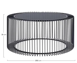 Hot Bizzotto TAVOLINO IN METALLO D80 - KIERAN