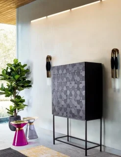 Online Bizzotto TAVOLINO IN VETRO GRIGIO D36 - MERIEL