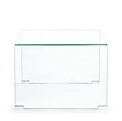 Outlet Bizzotto TAVOLINO IN VETRO 60X60 - IRIDE