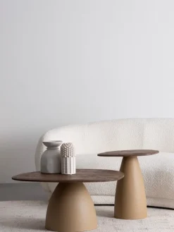 Clearance Bizzotto TAVOLINO STANLEY TOP RUSTIC BROWN 50