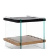 Outlet Bizzotto TAVOLINO 50X50 NERO - LINE WOOD