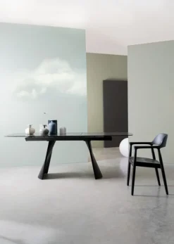 Hot Bizzotto TAVOLO ALL OLIVER VETRO 180-220X90