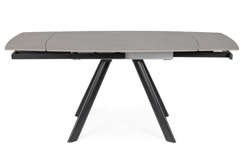 Discount Bizzotto TAVOLO ALL. RAILI 119.5/180X85 NERO/GRIG