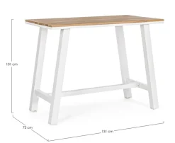 Bizzotto TAVOLO BAR IN ALLUMINIO BIANCO YK11 - SKIPPER