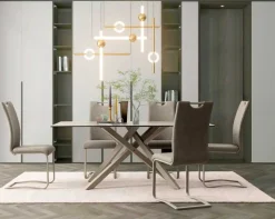 Bizzotto TAVOLO CON PIANO IN CERAMICA TORTORA - SEAN