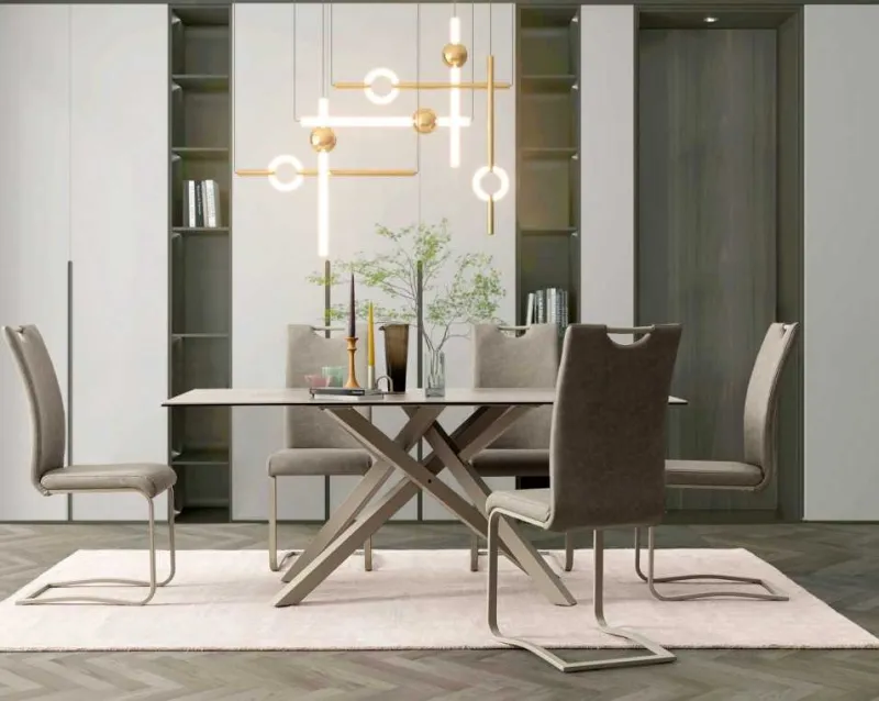 Bizzotto TAVOLO CON PIANO IN CERAMICA TORTORA - SEAN