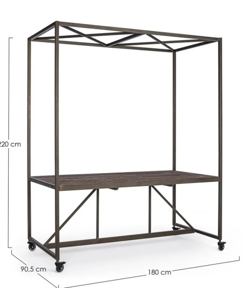 Bizzotto TAVOLO ESPOSITORE IN LEGNO CON TETTO