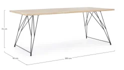 Hot Bizzotto TAVOLO FISSO IN LEGNO - DISTRICT