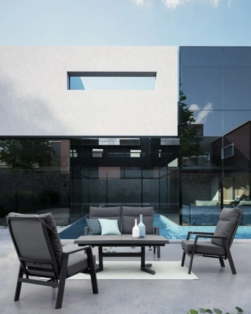 Best Bizzotto TAVOLO IN ALLUMINIO ANTRACITE JX55 - ROBERT