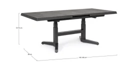 Best Bizzotto TAVOLO IN ALLUMINIO ANTRACITE JX55 - ROBERT