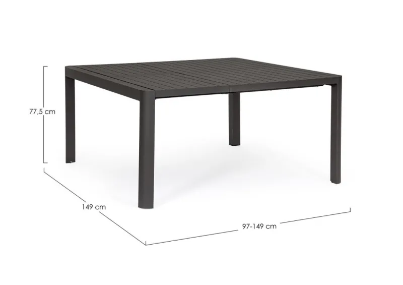 Sale Bizzotto TAVOLO IN ALLUMINIO ANTRACITE CX23 - KIPLIN