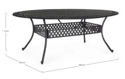 Sale Bizzotto TAVOLO IN ALLUMINIO ANTRACITE - IVREA