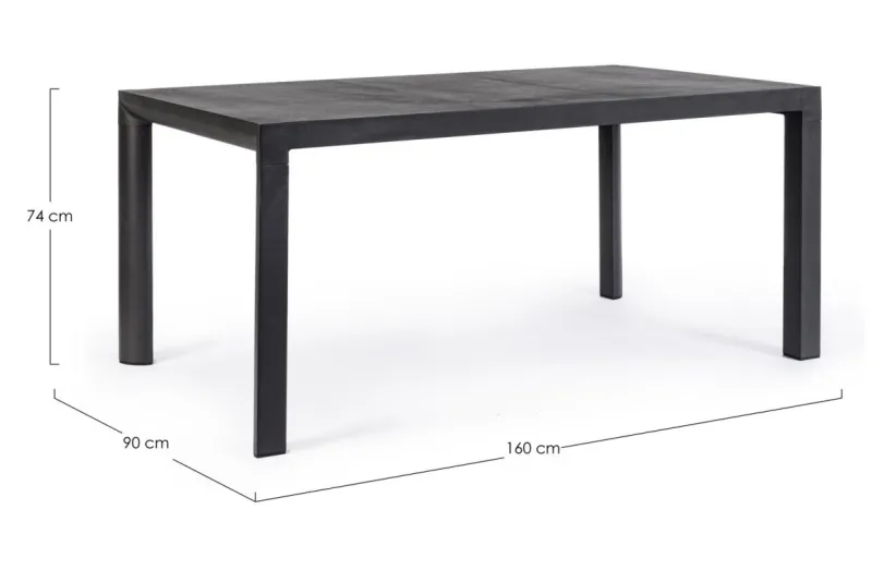 Discount Bizzotto TAVOLO IN ALLUMINIO ANTRACITE JX55 - MASON