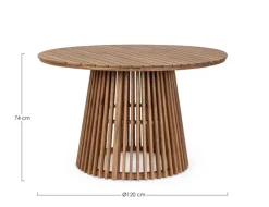 Best Bizzotto TAVOLO IN ALLUMINIO D120 FSC - RODANO