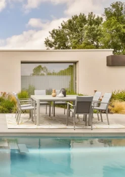 Outlet Bizzotto TAVOLO IN ALLUMINIO RASTIN - KIPLIN