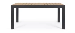 Outlet Bizzotto TAVOLO IN ALLUMINIO 160-240X100 ANTRACITE YK13 - BELMAR