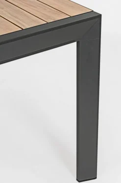 Outlet Bizzotto TAVOLO IN ALLUMINIO 160-240X100 ANTRACITE YK13 - BELMAR