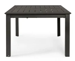 Outlet Bizzotto TAVOLO IN ALLUMINIO 110/160X160 ANTRACITE CX23 - KONNOR