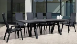 Sale Bizzotto TAVOLO IN ALLUMINIO 205/265X103 ANTRACITE JX55 - KRION