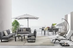 Sale Bizzotto TAVOLO IN ALLUMINIO 205/265X103 ANTRACITE JX55 - KRION