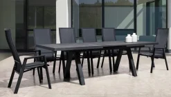 Sale Bizzotto TAVOLO IN ALLUMINIO 205/265X103 ANTRACITE JX55 - KRION