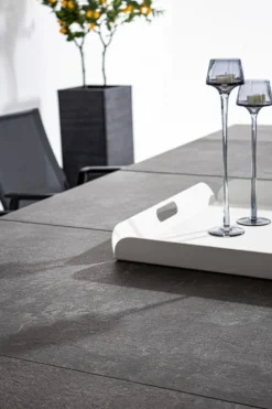 Sale Bizzotto TAVOLO IN ALLUMINIO 205/265X103 ANTRACITE JX55 - KRION