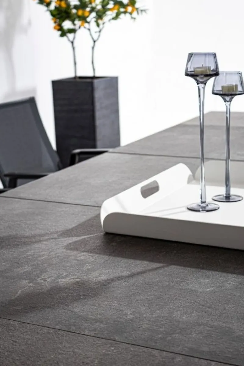 Sale Bizzotto TAVOLO IN ALLUMINIO 205/265X103 ANTRACITE JX55 - KRION