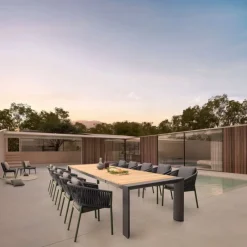 Bizzotto TAVOLO IN ALLUMINIO 253/319/384X110 ANTRACITE GK52 - CAMERON