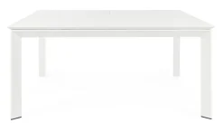 Best Bizzotto TAVOLO IN ALLUMINIO 110/160X160 BIANCO CX21 - KONNOR
