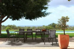 Sale Bizzotto TAVOLO IN ALLUMINIO 135-270X90 COFFEE YK14 - PELAGIUS