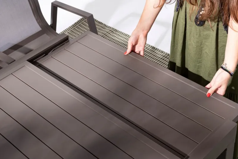 Sale Bizzotto TAVOLO IN ALLUMINIO 135-270X90 COFFEE YK14 - PELAGIUS