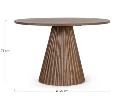 New Bizzotto TAVOLO IN LEGNO NATURALE D120 - ORISSA