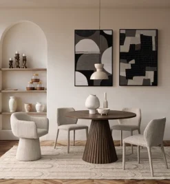 New Bizzotto TAVOLO IN LEGNO NATURALE D120 - ORISSA