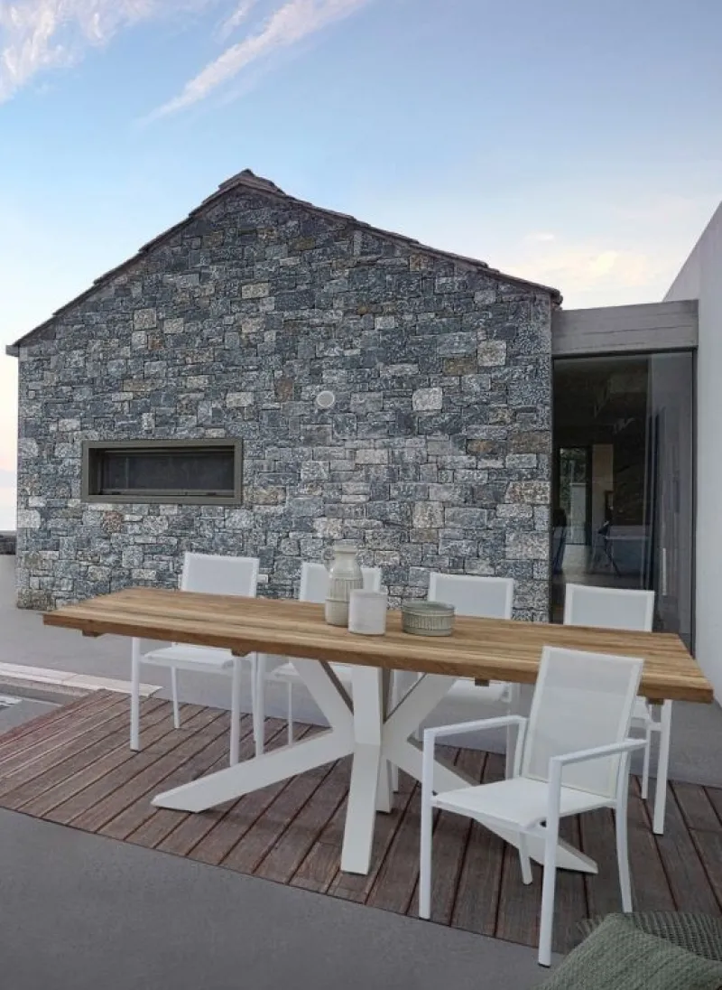 Sale Bizzotto TAVOLO IN TEAK RICICLATO BIANCO PM01 - RAMSEY