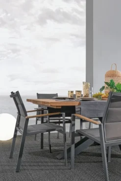 Bizzotto TAVOLO IN TEAK RICICLATO NERO PM02 - RAMSEY