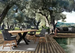 Bizzotto TAVOLO IN TEAK RICICLATO NERO PM02 - RAMSEY