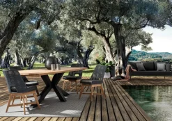 Bizzotto TAVOLO IN TEAK RICICLATO NERO PM02 - RAMSEY