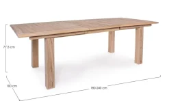 Best Bizzotto TAVOLO IN TEAK 180/240X100 - MARYLAND