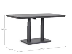 Sale Bizzotto TAVOLO MIGUEL 140X80X51/72 ANTR JX55