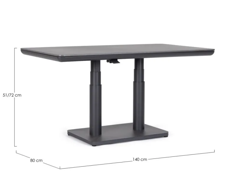 Sale Bizzotto TAVOLO MIGUEL 140X80X51/72 ANTR JX55