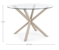 Discount Bizzotto TAVOLO ROTONDO IN VETRO - MAY