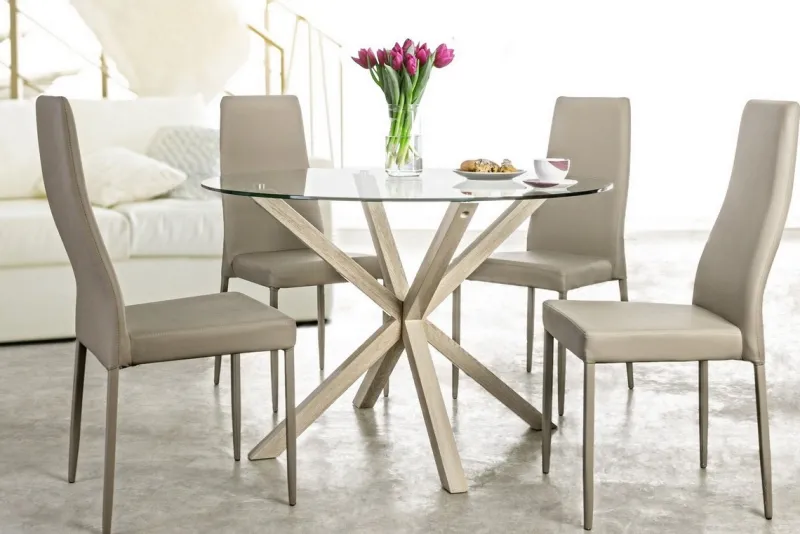 Discount Bizzotto TAVOLO ROTONDO IN VETRO - MAY