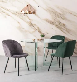 Outlet Bizzotto TAVOLO ROTONDO IN VETRO - IRIDE